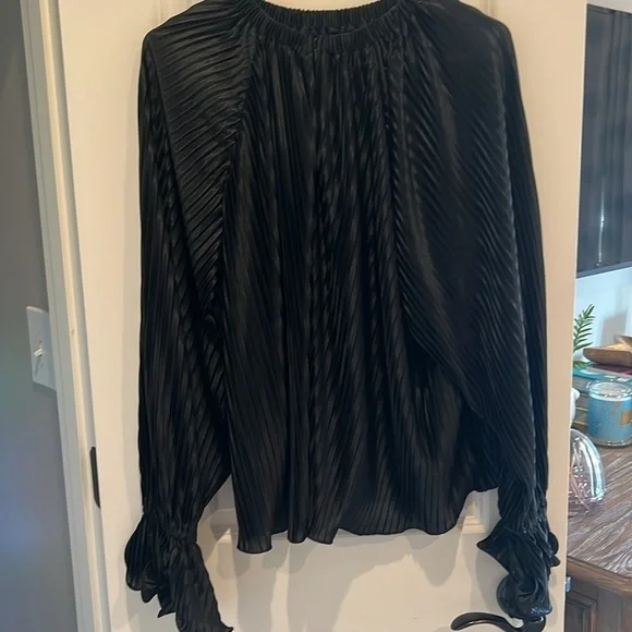 Black Pleated Top - Picture 4 of 5
